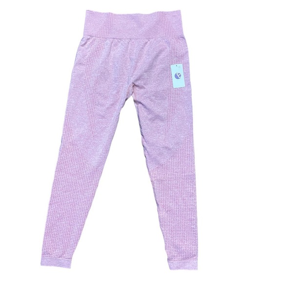 Pink ankle leggings size Large New - Picture 1 of 5